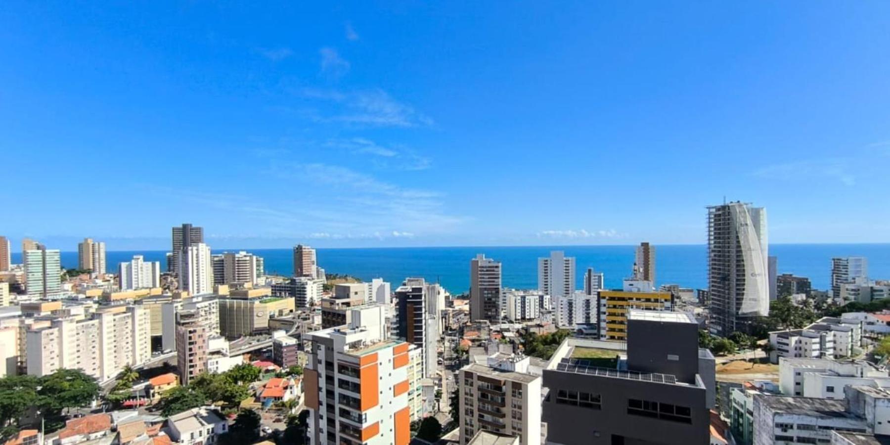 Lindo Studio Vista Mar Na Barra Com Piscina No Rooftop Do Edf, Proximo Ao Porto Da Barra Сальвадор Экстерьер фото